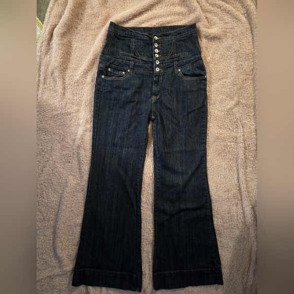 Mudd Ultra High Rise Jeans Wide Leg Size 13 - Picture 1 of 8
